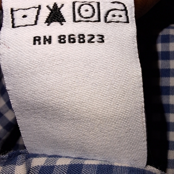 A Bristol Bull men's 3XLT long sleeve button-down. Blue checkered. - Picture 4 of 6